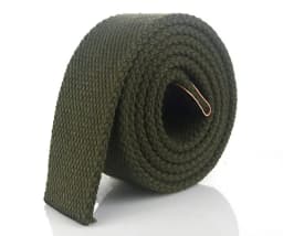 SupSindy Men 3.8cm Width Canvas Belt Without Buckle Thicken Weave Strap 20 Colors Pure Color Stripe Belts for Women 110cm-160cm