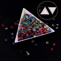 Good Quality 10 PCS/Lot DIY Storage Packing Box Plastic Acrylic Triangle Plate Nail Art Rhinestone Tray Tool Drilling Box