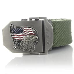 SupSindy Men Canvas Belt USA Eagle Metal Buckle Army Military Tactical Belts for Men Jeans Outdoor Training Soldier Strap Male