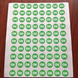 3000pcs 10mm OK Self-adhesive Gloss Paper Label Sticker Factory Product Quality Inspection Manufacture Procedure Control Tag