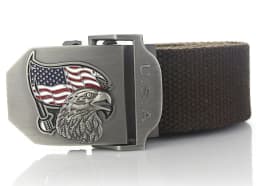 SupSindy Men Canvas Belt USA Eagle Metal Buckle Army Military Tactical Belts for Men Jeans Outdoor Training Soldier Strap Male