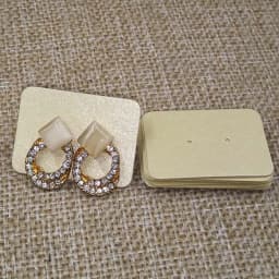 100PCS 3.5*2.5cm Multi Color Paper Cute Stud Earring HangTag Card Jewelry Display Packing Card