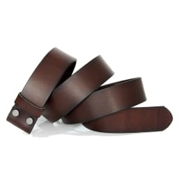 3.3cm and 3.8cm width Vintage No Buckle belt suit Smooth buckle belts men luxury Cowskin Soild Genuine leather without buckle