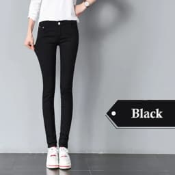 JLZXSY NEW Popular Basic Cotton Slim Pants Colorful Denim Jeans Skinny Pencil Pants
