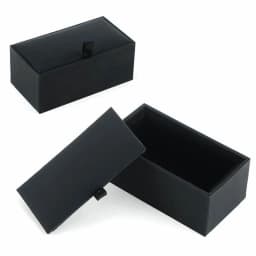 Black PU Leather Geschenk Box for Manschettenknopfe cufflinks Storage Box Jewellery Cuff Links Gift Organizer Packaging Box Case