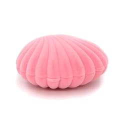 1 PCS Pink Velvet Shell Necklace Earrings Ring Box Jewelry Packaging For Wedding Engagement Display Holder Storage Wholesale