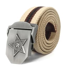 SupSindy Men&Women Canvas Belts 3D Five Rays Star Army Military Tactical Belt CCCP Patriotic Soldiers Male Strap Jeans Waistband