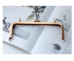 K643 Square 20CM Screw Design Double ring Belt loop metal purse frame Gold, gun black, bronze DIY Kiss Lock Bag Accessories