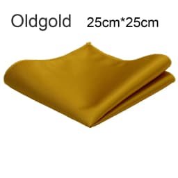 Ricnais Classic Silk Handkerchiefs Solid 25cm*25cm Hanky Red Gold Champagne Pocket Square For Man Wedding Business Party
