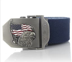 SupSindy Men Canvas Belt USA Eagle Metal Buckle Army Military Tactical Belts for Men Jeans Outdoor Training Soldier Strap Male