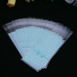100pcs/lot Size 5*10+3cm Plastic Cookie Packaging Cupcake Wrapper Bags opp Self Adhesive gift bag For DIY candy Lipstick packag