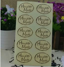 100pcs/lot Kawaii Leaf Hand Made Seal Sticker High Quality Handmade Gift Label Sticker