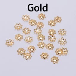 600pcs/Lot 6mm Hollow Flower Cone End Beads Cap Filigree Loose Spacer Beads Caps Cone For DIY Jewelry Finding Making Accessories