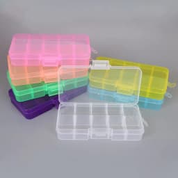 Cheap 10 cells Plastic lots Adjustable Jewelry Storage Box Case Craft Organizer Ring Earring Beads Pills Container for Display