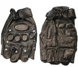 Men's Summer Leather Half Finger Gloves Thin Sheepskin Short Style Sports Fitness Outdoor Motorcycle Riding Fingerless Glove