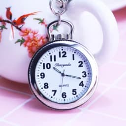 Large Digital Quartz Pocket Watches for Men and Women, Waterproof Electronic Key Chain Clock Gift for Father, Husband, Students,