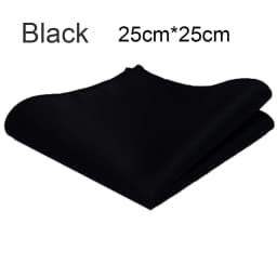 Ricnais Classic Silk Handkerchiefs Solid 25cm*25cm Hanky Red Gold Champagne Pocket Square For Man Wedding Business Party