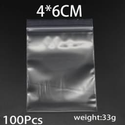 1 pack 4*6/5*7/6*8/7*10cm Bulk Thick Jewelry Packaging Zip Zipped Lock Reclosable Plastic Poly Clear Bags For DIY Stockpile