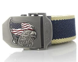 SupSindy Men Canvas Belt USA Eagle Metal Buckle Army Military Tactical Belts for Men Jeans Outdoor Training Soldier Strap Male