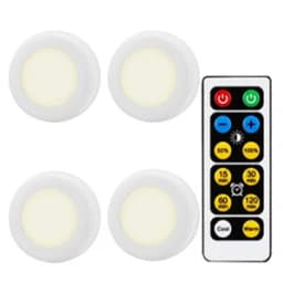 1-6pcs LED Under Cabinet Light 3 Colors Dimmable Night Light with Remote Control Battery Powered Bedroom Lamp Wardrobe Lights