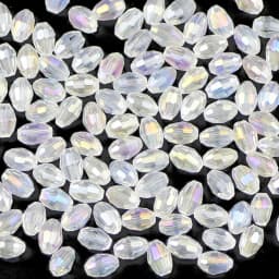 WLYeeS 4*6mm Austrian Mix Color Oval Glass Beads Small Loose Faceted Space Crystal Rice Beads for Jewelry Making DIY Accessories
