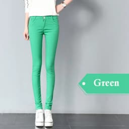 JLZXSY NEW Popular Basic Cotton Slim Pants Colorful Denim Jeans Skinny Pencil Pants