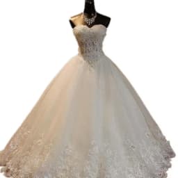 High Quality See Through Sexy Strapless Lace Up Wedding Dresses 2024 Ball Gowns Vestidos De Novia Plus Size Customized