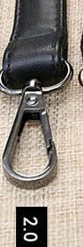 Bag Handle belt Black PU Lady handbag accessories With Snap hook/Dog hook 2.5cm 2cm 1.2cm width