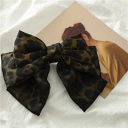 New Arrival Barrette 3 layers Leopard Print Hairgrips Big Large Bow Hairpin For Girls Ladies Hair Clip Fashion Hair Accessories