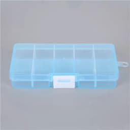10 Slots Adjustable Transparent Jewelry Storage Box Ring Earring Drug Pill Beads Portable Plastic Organizer Case Travel Bins