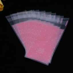 100pcs/lot Size 5*10+3cm Plastic Cookie Packaging Cupcake Wrapper Bags opp Self Adhesive gift bag For DIY candy Lipstick packag
