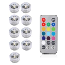 Led Submersible Night Light Lamp RGB Underwater Light Wedding Tea Light Vase Fish Tank Pool Party Christmas Decorative Lights