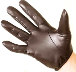 HIGHSHINE Men's Ultra Thin Unlined Soft Leather Short Gloves Black