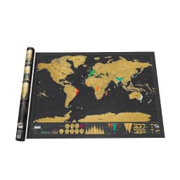 Gift Personalized Foil Layer Coating Free Shipping Portable Travel Scratch off World Maps Poster Traveler Vacation Log