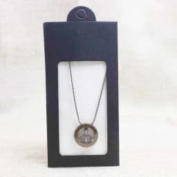 50PCS Multi Color Paper Jewelry Package & Display Box Window Hanger Packing Box with Clear PVC Window for Necklace/Earring