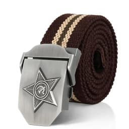 SupSindy Men&Women Canvas Belts 3D Five Rays Star Army Military Tactical Belt CCCP Patriotic Soldiers Male Strap Jeans Waistband