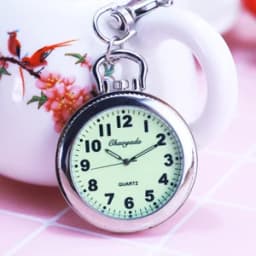 Large Digital Quartz Pocket Watches for Men and Women, Waterproof Electronic Key Chain Clock Gift for Father, Husband, Students,
