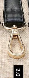 Bag Handle belt Black PU Lady handbag accessories With Snap hook/Dog hook 2.5cm 2cm 1.2cm width