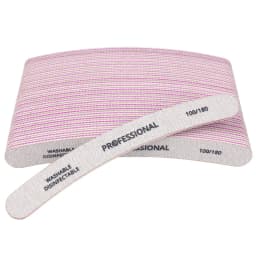 50Pcs Professional Nail File Curved Banana Nail Buffer Polish Sandpaper 80/80 100/100 100/180 Buffing Unha Limas Para Manicure