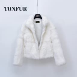 Top Solid Basic Women Classical Casual Mandarin Collar Genuine Real Rabbit Fur Coat Handmade Customize Natural Fur Jacket NZ271