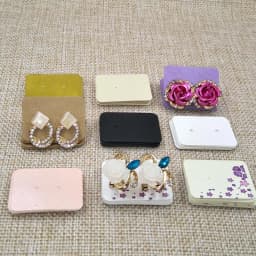 100PCS 3.5*2.5cm Multi Color Paper Cute Stud Earring HangTag Card Jewelry Display Packing Card