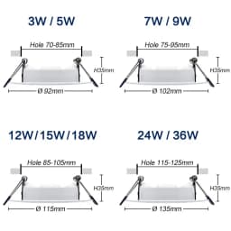 10 pcs Dimmable Waterproof LED Downlight AC220V 230V 5W 7W 9W 12W 15W 18W LED Indoor Lamp Recessed LED Spot Light For Bathroom