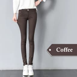 JLZXSY NEW Popular Basic Cotton Slim Pants Colorful Denim Jeans Skinny Pencil Pants