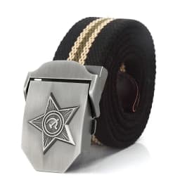 SupSindy Men&Women Canvas Belts 3D Five Rays Star Army Military Tactical Belt CCCP Patriotic Soldiers Male Strap Jeans Waistband