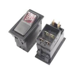 1PC Truck Excavator Crane Car-styling Modified Rocker Switch Button Universal engine stop+larme/fan/power/wiper/fog lamp switch