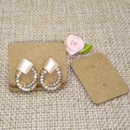 100PCS 3.5*2.5cm Multi Color Paper Cute Stud Earring HangTag Card Jewelry Display Packing Card