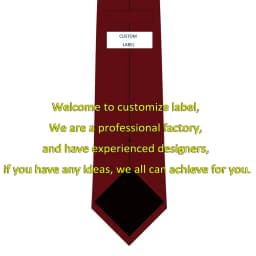 HUISHI Custom Logo Label On Tie Men Personalized Customization Necktie Brand Logo Men Neckies For Gentlemen Fashion Design Label