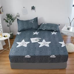 1 piece of bed sheet for bedroom 100%Polyeste Elastic Band Around bedding Fitted Sheet Only (excluding pillowcases)