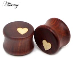 8-50mm Plugs and Tunnels Big Size Ear Tunnel Earrings Ear Stretcher Wood Expander Men Ear Piercing Body Piercing Tunnels Gauge