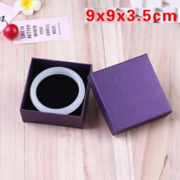 24pcs Square Jewelry Packaging Box 9*7cm Purple Paper Necklace Ring Earrings Bracelet Gift Box for Valentine's Day High Quality